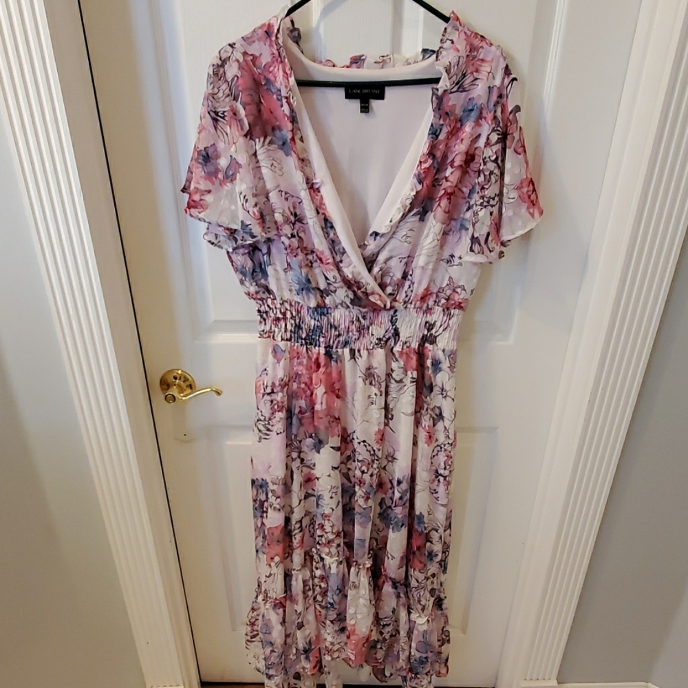 Flora faux-wrap dress